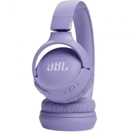 JBL Tune 520BT Auriculares Inalambricos Supraaurales Pure Bass Bluetooth 5.3, 57h Autonomia, Microfono, Plegables, Color Purpura, TUNE 520BT PUR
